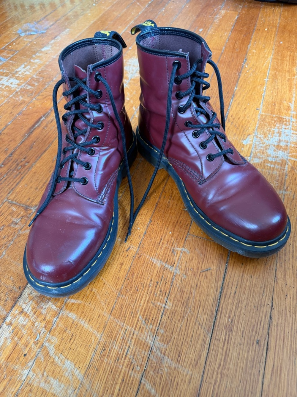 Dr. Martens Burgundy Leather 1460 Boots
